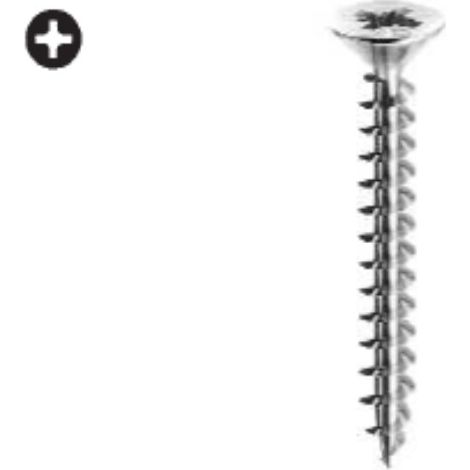 ORECA - 20 VITI PER LEGNO TRUCIOLATO, TESTA PIANA SVASATA CON IMPRONTA A CROCE - ACCIAO INOX 3,5X20MM