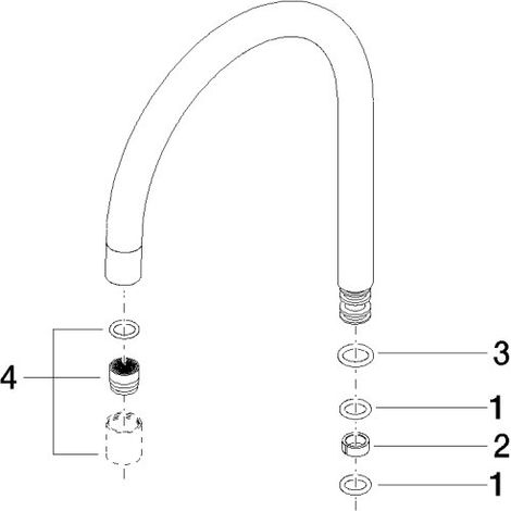 Dornbracht 90282220600-99 Bec pièces de rechange