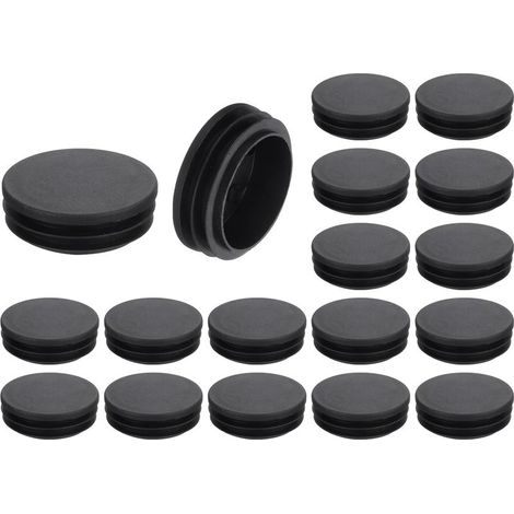 Lot de 18 bouchons pour pieds de chaise Bouchons carrés pour tubes métalliques, chaises, canapés, tables et étagères 48 mm (1/5)