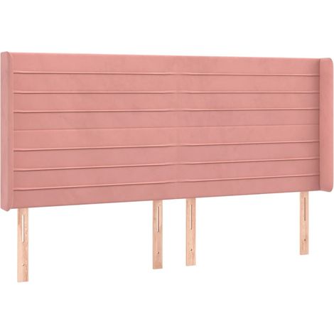 Maison Exclusive - Cabecero con orejas de terciopelo rosa 163x16x (1/5)
