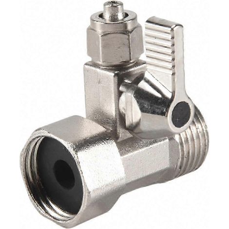Kugelhahnadapter von 1/2" auf 1/4" für Umkehrosmose-Wasserversorgung, Wasserhahnanschluss für Küchenarmatur, Absperrventil mit Gewindeanschluss, kompatibel mit Umkehrosmoseanlagen, verchromtes Messing (1/5)