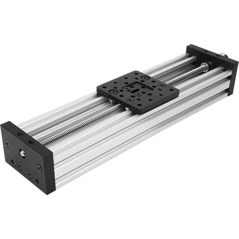 Table coulissante à vis linéaire en alliage d'aluminium pour imprimante 3D et machine de gravure, noir/argent, 300 mm (1/5)