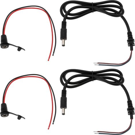 Lot de 2 câbles de charge 2,1 mm Connecteurs DC 2,1 mm Connecteurs mâle et femelle pour chargeurs de batterie pour vélo électrique 36V 48V 60V (1/5)