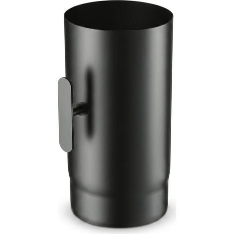 MAKA Tubo Valvola Fumi Canna Fumaria Legna Nero Ø 180 mm (1/5)