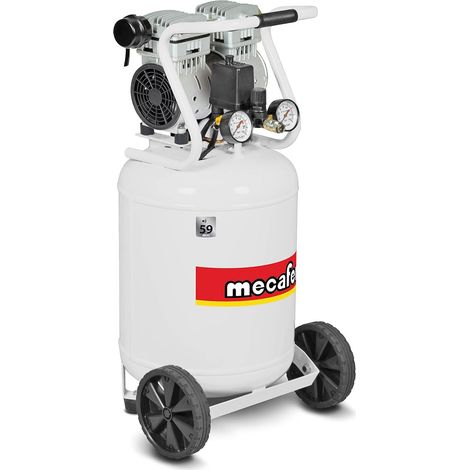 Mecafer – Compresseur vertical 50L – Pression 8 Bar – Moteur sans huile 1,3 HP – Débit d’air optimisé – Pour nettoyage et gonflage