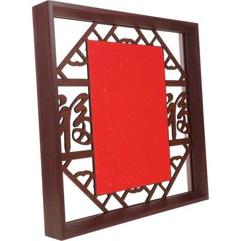 Présentoir En Bois Pour Décoration De Bureau Pour Cartes Chinois Cadre De Table Calligraphie Étagère Suspendue Cadre En Bois (1/5)