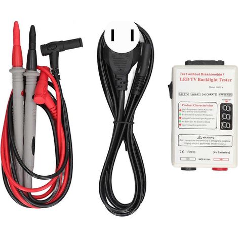 Testeur de rétroéclairage LED, démontage d'écran gratuit, démarrage progressif, testeur portable de rétroéclairage TV pour réparations (85V–265V)