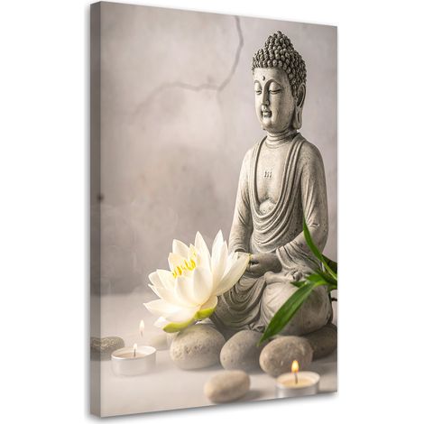 Tabelau sur Toile, Pierres bouddha zen spa,20x30 (1/4)