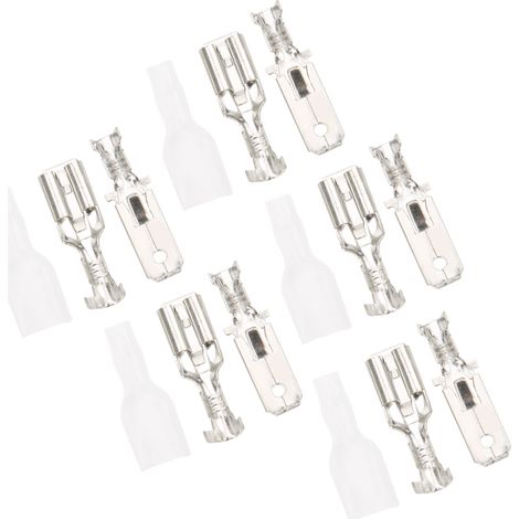Kit de 200 cosses à sertir en laiton étamé de 6,3 mm avec manchon isolant (1/5)