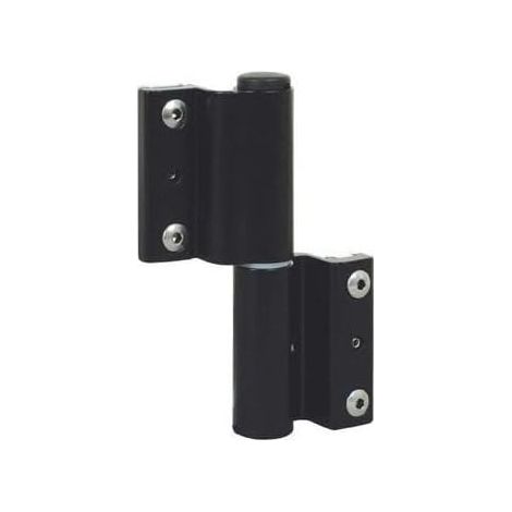 1 Paumelle à clamer, Gorge 14x18/13.6x16.8, Noir, Pour porte fenêtre
