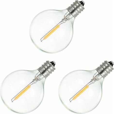 Ampoules Spécifiques Blanc Chaud, Lot de 3, AC220-230V 1W E12 G40. (1/5)