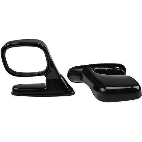 Lot de 2 rétroviseurs extérieurs universels pour capot, avec réflecteur réglable, pour SUV et camions (noir).