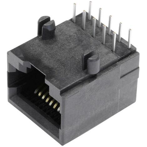 Embase modulaire femelle non blindée BEL Stewart Connectors SS64100-018F RJ48 embase femelle horizontale Pôle: 10P10C noir 1 pc(s) Q085931 (1/4)