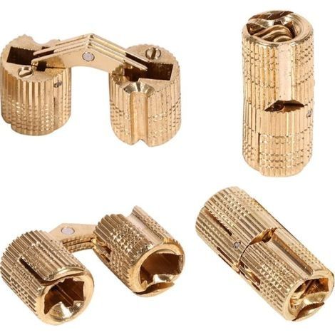 Charnières Cylindriques Charnière Invisible Laiton Tonneau Charniere pour DIY Boîte À Bijoux Main Artisanat (12mm) 4pcs (1/5)
