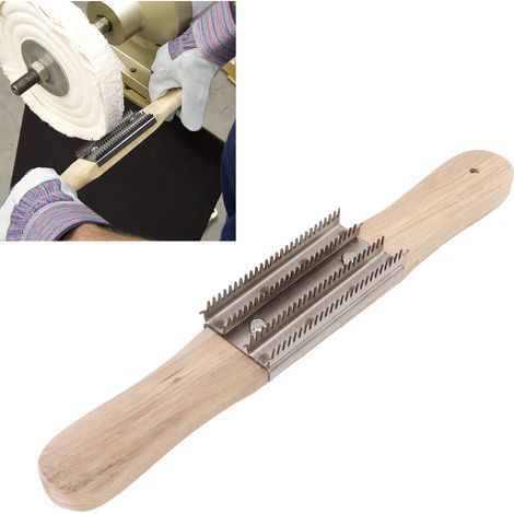 Brosse de polissage en métal durable pour affûter les poils d'une roue de 37 cm. (1/5)