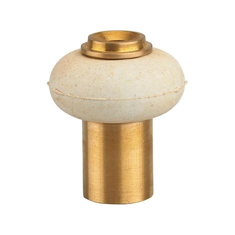 Fermaporta da avvitare in ottone fissaggio a pavimento, gomma, Ø30x37mm, ottone - THIRARD