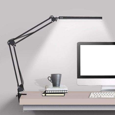 Lampe de bureau LED à pince, lampe de bureau à bras articulé, lampe de bureau réglable (1/5)