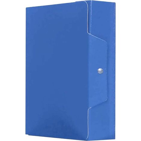 CARTELLA PORTAPROGETTI CON BOTTONE dorso 6 cm - blu