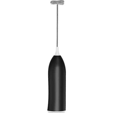 Mousseur à lait rechargeable, pour café latte, cappuccino noir-- (1/5)