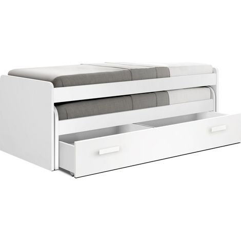 Cama Compacta 90 Cm 73X201X100Cm Blanco