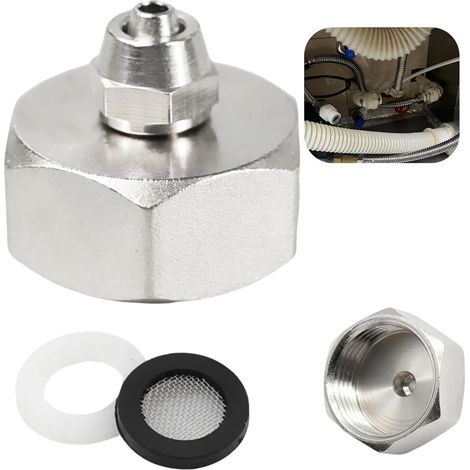 Brass Connector Adapter for Refrigerator Water Filter, 3/4" to 1/4" Female Connection, Extended Compatibility Fridge, Freezers, and Irrigation Systems (1/5)
