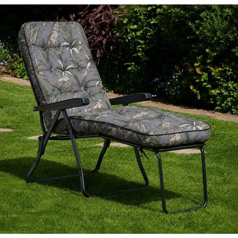 Tropical Deluxe Sunbed - L115 x W65 x H94 cm - Grey