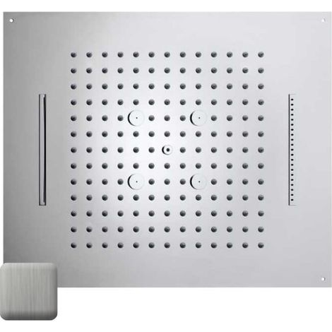 Plafond de douche 4 jets et flexible acier brossé Dream - BOSSINI H389280075 (1/2)