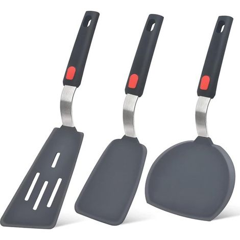 Set di 3 spatole in silicone resistenti al calore per pentole antiaderenti (1/5)