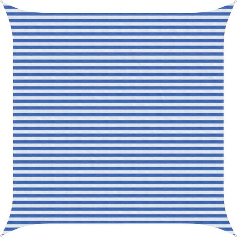Sonnensegel Blau und Weiß 4 x 4 m HDPE vidaXL
