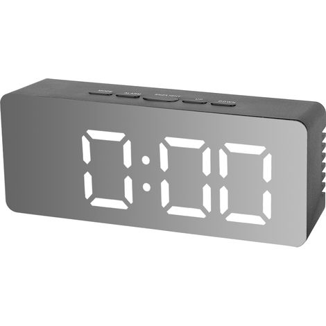 Multifunktionale LED-Digitaluhr mit Kosmetikspiegel fürs Büro (1/5)
