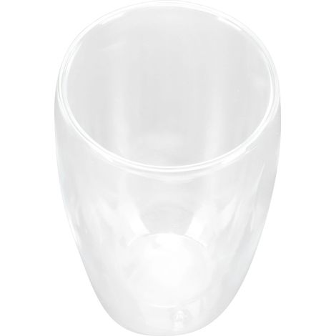 Doppelwandiger, transparenter, zylindrischer Becher, hitzebeständige Kaffeetasse 450 ml, ideal für Getränke und Zuhause. (1/5)