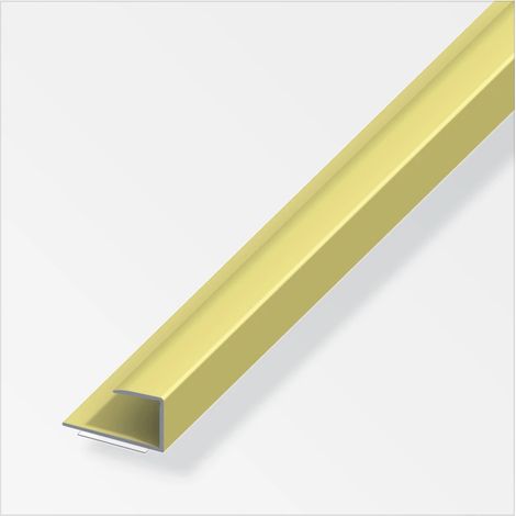 profilo per bordi 15x14 alluminio ottonato - 1 metro.