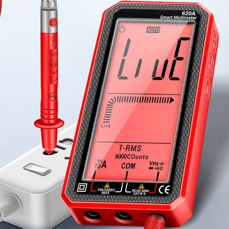 Multimètre intelligent ultra-mince à écran complet avec grand affichage numérique, fonctionnement automatique sans changement de vitesse, haute précision, affichage numérique multifonctionnel. (1/5)