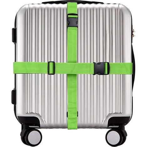 Correas para equipaje - Correas cruzadas - Viaje seguro - Paquete de 4 (1/4)