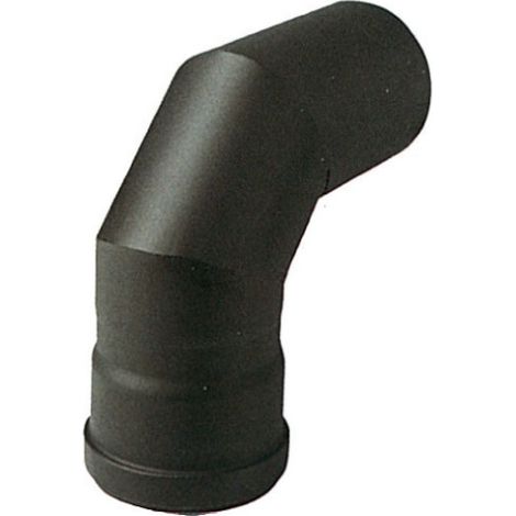curva gomito 90o acciaio 8 cm 80 mm nero per stufe a pellet 1,2 mm porcellanato