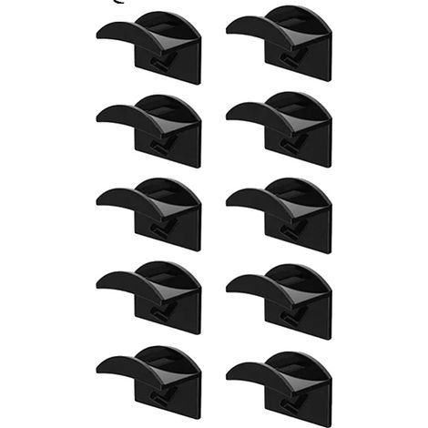Hut Organizer, 5 Haken, Wandmontage, 10Stück schwarz, XL-a (1/2)