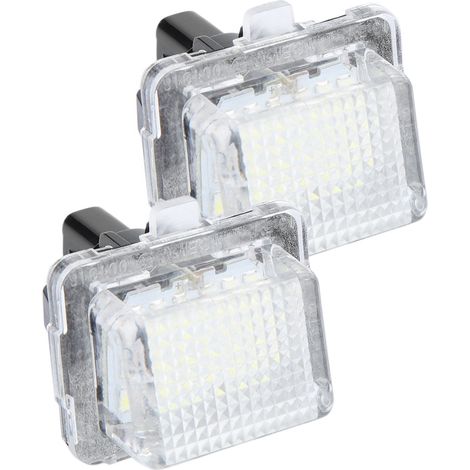 2 Plaques d'immatriculation LED ABS Premium pour Mercedes Benz, ampoules de plaque (1/5)