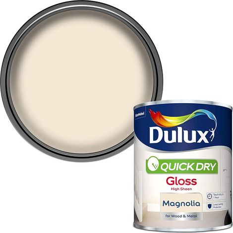 Dulux Quick Dry Gloss Colours - Magnolia - 750ml