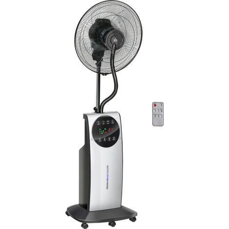Beyamis 2-in-1-Ventilator, LED-Anzeige, Timerfunktion, Ø 44,5 x 135 cm (H), Silber + Schwarz