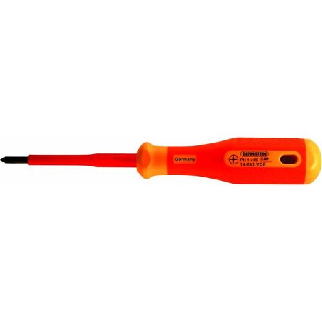 BERNSTEIN Tools for Electronics 14-683 VDE VDE Tournevis cruciforme PH 2 Longueur de la lame: 100 mm