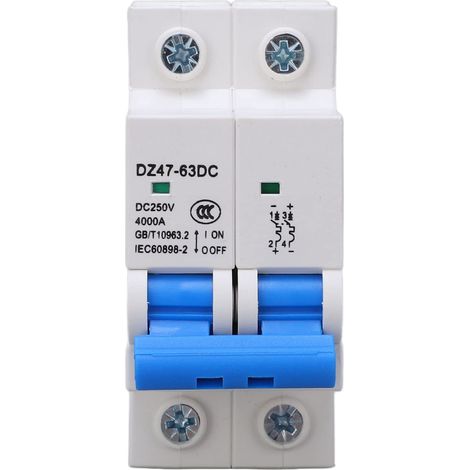 Interruttore automatico ad aria, DC250V Interruttore automatico CC fotovoltaico Capacità di segmentazione 4KA 2P Custodia antideflagrante resistente all'usura per uso residenziale 40A.