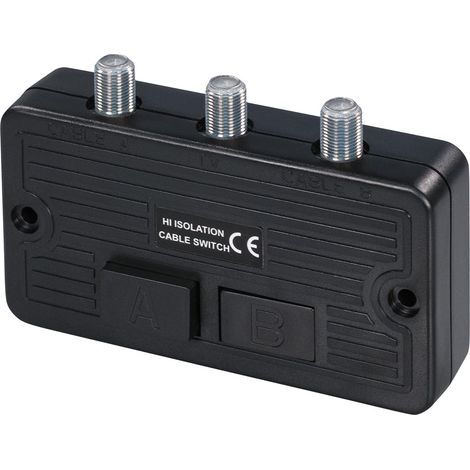 Interruttore per sistemi BK e Sat, connettore femmina F - 2 connettori femmina F (1 interruttore) (1/2)