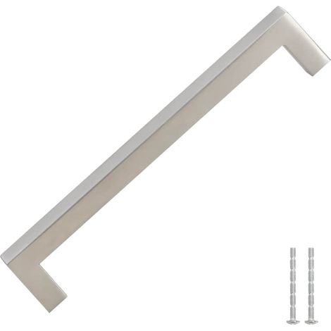 Tiradores para armarios 10 uds acero inoxidable plateado 160 mm vidaXL