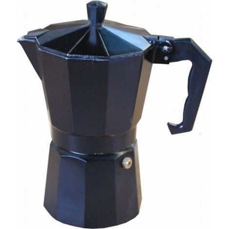 FPLUS cafetera italiana negra  6tz , La cafetera italiana tradicional Vitto Expresso de Ilsa, esta fabricada en aluminio pintada en color negro y tiene una relación calidad precio