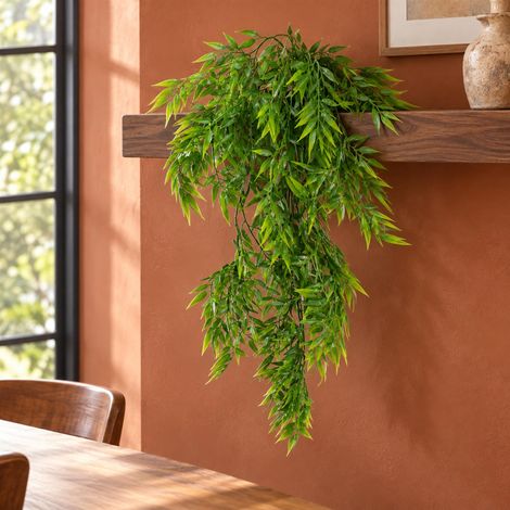 80cm Artificial Trailing Bamboo Style Plant Hanging Faux Greenery (1/5)