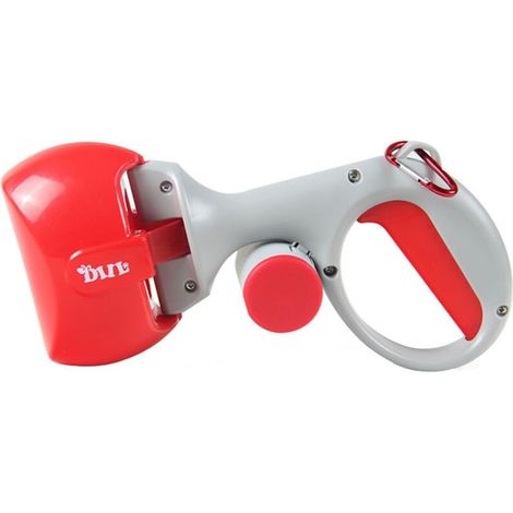 Animal droppings scoop, red