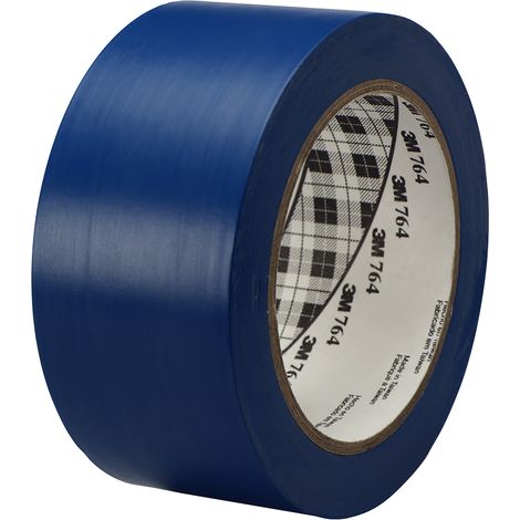 Ruban de signalisation bleu 50mm x 33m – Vinyle – Force d'adhérence 2,1 N/cm – Résistance à la traction 22.8N/cm (1/4)
