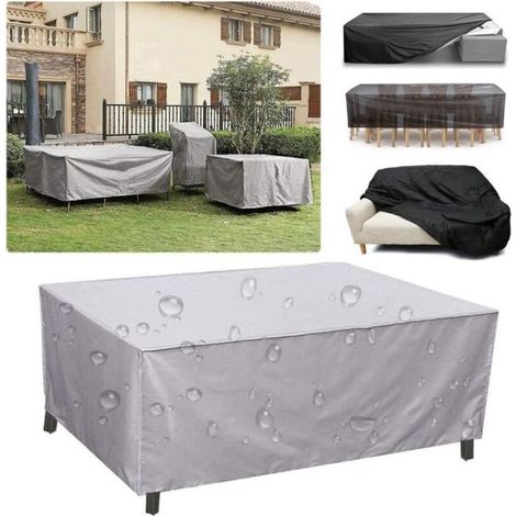 Housse de Meubles Jardin Imperméables - Housse Salon Jardin - 242162100cm - Gris - Salon bas (1/4)