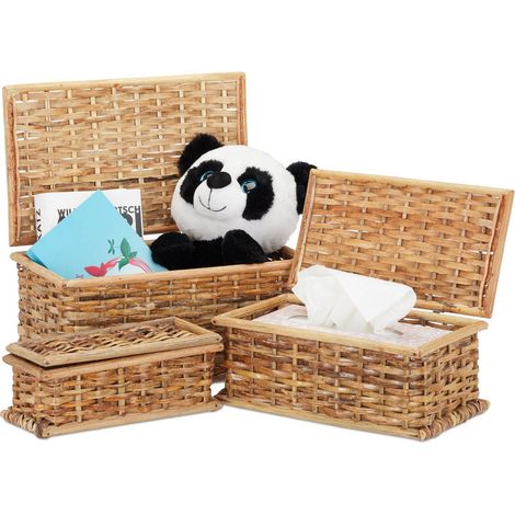 Korbset aus 3 rattan