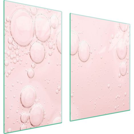 PIASTRA PROTETTIVA IN VETRO PER STUFA 90x52 ROSA (1/5)